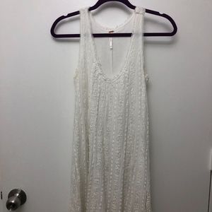 Free People White Lace Tank Boho Dress